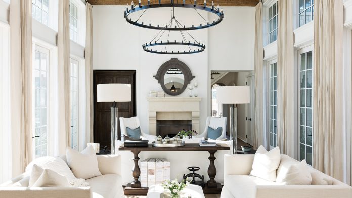 Great room with french doors