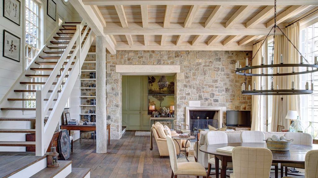 lake martin home living area