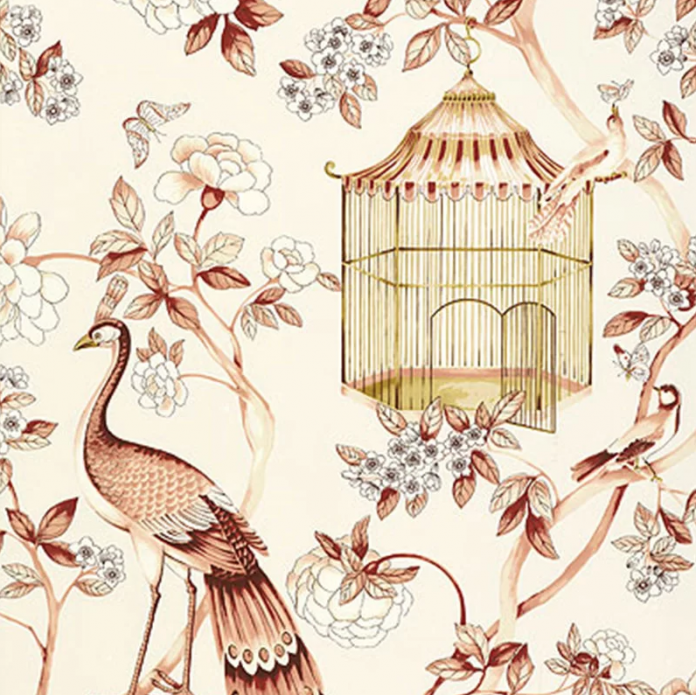 Schumacher Atlelier Oiseaux Et Fleurs Wallpaper