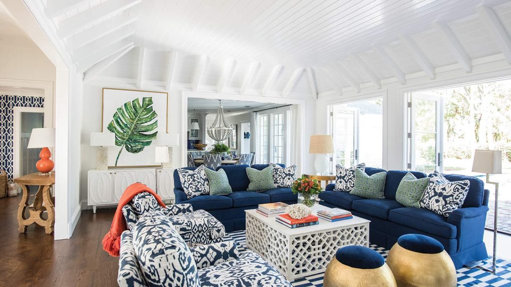 Sea Island cottage living room