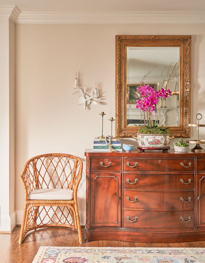 Kindred Interior Studios Updates Greensboro Brick Colonial