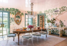 A 1925 River Oaks Landmark by Birdsall Briscoe Reimagined with Bold Color and Entertaining Style A 1925 River Oaks Landmark by Birdsall Briscoe Reimagined with Bold Color and Entertaining Style